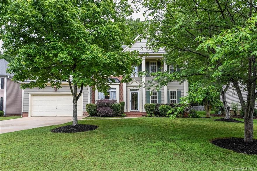 This home sits right on the edge of a quiet cul-de-sac in one of Concord's finest neighborhoods.Master bedroom on first floor, upgraded kitchen with new dishwasher and microwave.  Spacious great room.  Open loft upstairs and a large bonus room that easily becomes a 5th bedroom. Seller installed Nest Thermostats and smart lighting in most rooms.  Additional storage off bonus room. Roof 2008, HVAC 2010. Close to new Publix shopping area, I-85 and Concord Mills. Mature trees, flat back yard.