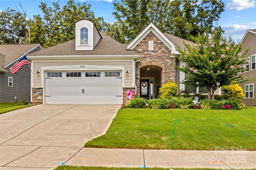 Charming two-bedroom two-bath ranch with open floor plan & sunroom in prime location. Welcome to this beautifully two-bedroom two-bath ranch nestled in a desirable, centrally located community just minutes from Charlotte & convenient to all major shopping, dining, and amenities. This home boasts a spacious open floor plan perfect for entertaining, featuring a gourmet kitchen with stainless steel appliances, a large kitchen island, and plenty of cabinet space. The bright and airy sunroom is ideal for relaxing with views of private yard. Large windows throughout the home flood the space with natural light, creating a warm and inviting atmosphere. The generous primary suites offer a peaceful retreat with a well-appointed en suite bathroom and ample walk-in closet space. This home is a perfect blend of comfort, style, & convenience for downsizers, first-time buyers, or anyone seeking easy single-level living. Don't miss this opportunity to own a move-in-ready home in a fantastic location!