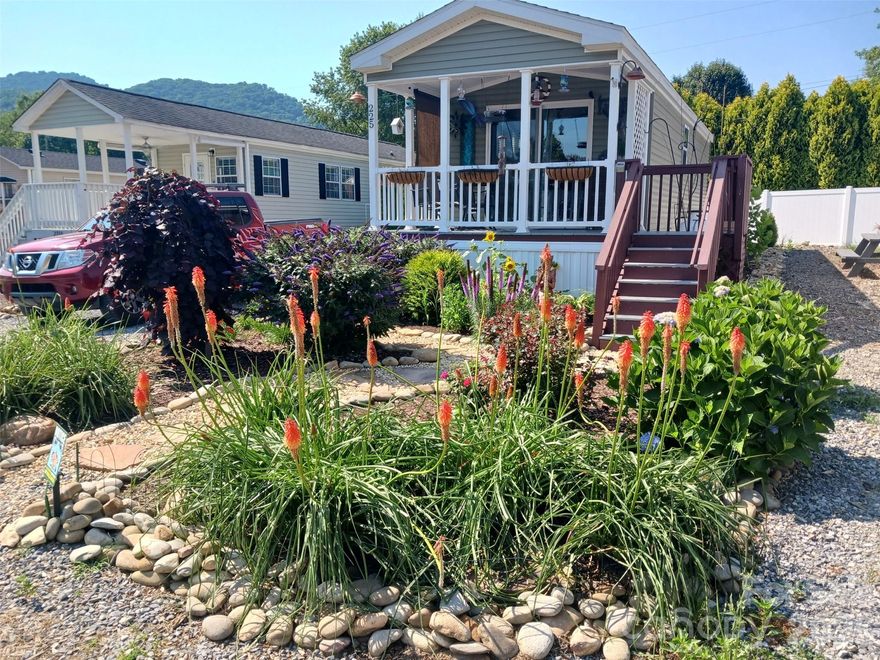 Welcome to 225 Pike Point in Waynesville, nestled in the wonderful Dogwood Lakes community! This beautifully updated 2019 park model offers the perfect blend of comfort, simplicity, and charm. Featuring 1 bedroom and 1 bathroom, the home boasts an inviting open-concept living area that makes the space feel bright and airy. Thoughtfully designed and well-maintained, it’s ideal as a full-time residence, mountain getaway, or investment opportunity. Enjoy year-round comfort with mini-split air conditioning units throughout the home, providing efficient heating and cooling. The property is partially furnished, making your move-in process even easier. Step outside and you’ll find a wonderful storage shed for your tools and extras, along with a beautiful gazebo that’s perfect for hanging your hammock, relaxing with a morning coffee, or unwinding in the evenings. If you’ve been looking for low-maintenance living in a peaceful community setting, 225 Pike Point is ready for its next chapter — and it could be yours.