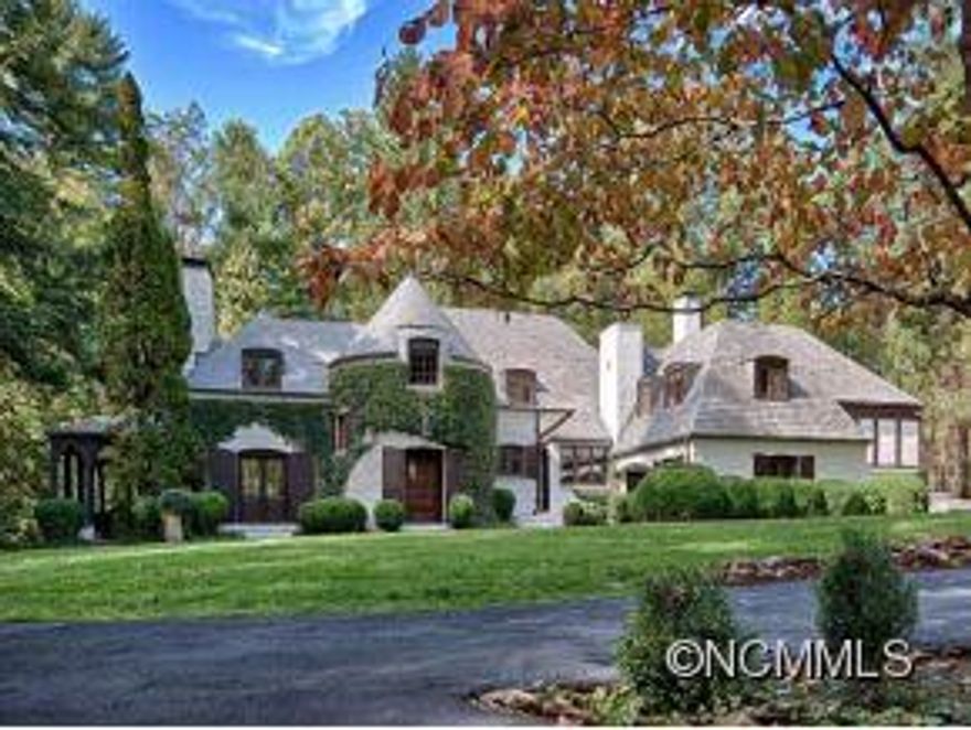 Beautiful French Norman Estate with great charm by Architect Henry Gaines. Beverly-Grant complete renovation mid 70's replaced insulation, wiring, plumbing, patio, slate roof. New HVAC 2008. The house is immaculately maintained, sited on park like 3 acres with 2 long drives. Studio/apt with bath & kitchen and porte-cochere with bedroom/bath adds another 1021 sq ft. A spiral staircase enhances the foyer and the covered porch is a jewel.