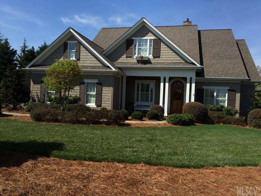 This fabulous custom home by Stephen Fuller Designs was built by Hayes Construction in 2007. Located on a quiet cul-de-sac in Rock Barn. Open floor plan with large living room, kitchen with custom cabinets and granite countertops, breakfast room with bay window, and large dining room. Spacious master suite features custom walk-in closets and a large tiled master bath with walk in shower, separate vanities and garden tub. Additional study/office on main floor has custom built in office filing unit. Upstairs features a huge bedroom and another full tiled bath with walk in shower and an oversized custom closet. This could be used as a second master suite or a bonus room. Exterior features cedar shingles and column detailing. Double garage attached and detached 330 sq ft garage with HV/AC. French doors open onto the back porch which includes an outdoor gas fireplace, stone patio and lots of privacy! This house has more unique features, bells and whistles than we can list. It is a MUST SEE!