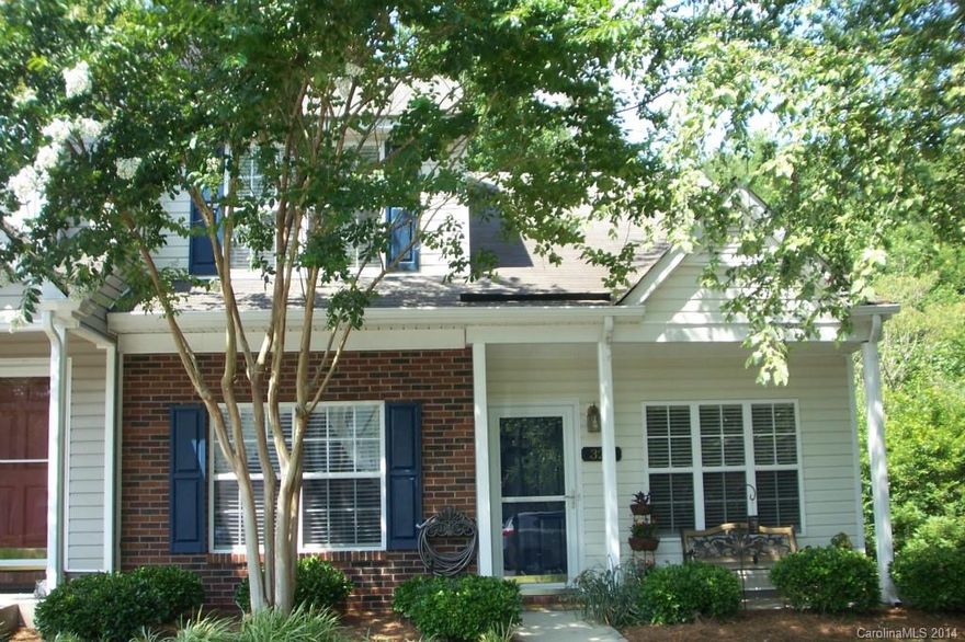 Wonderful townhome backs up to wooded area; 2 Bedrooms; 2.5 Bathrooms; oversized two story great room Main Bedroom with two closets located on 1st floor; laundry on first floor; Secondary Bedroom upstairs is large enough for queen sized bed; Patio backs up to a wooded area; adjacent storage area.