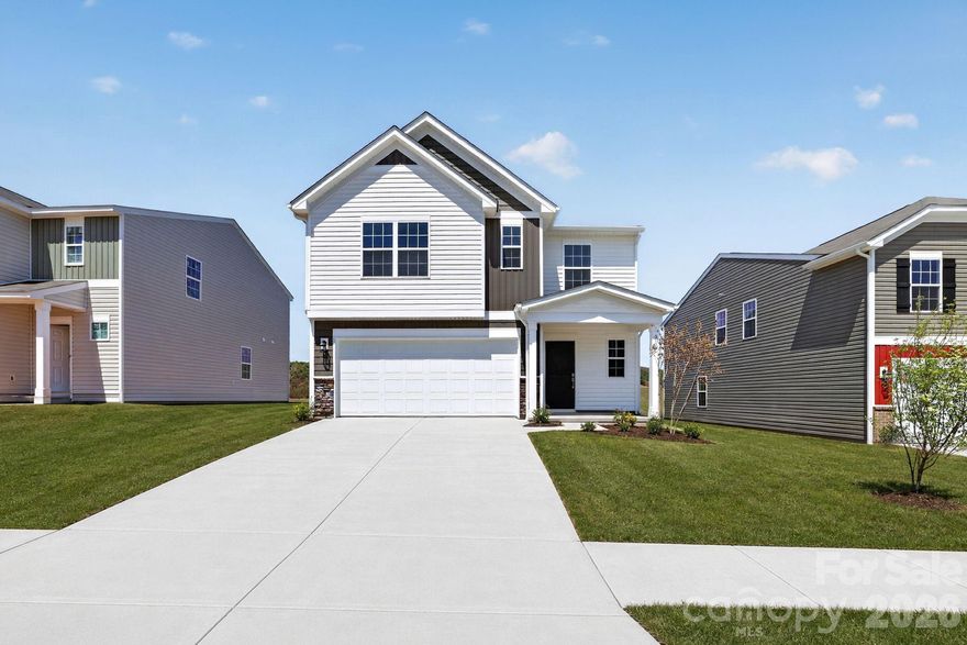 This new two-story home provides space for the whole family to thrive. The first floor features an open design among the family room, kitchen and breakfast room in addition to a secluded bedroom that’s ideal for guests and a two-car garage. Upstairs are a versatile bonus room that adds shared living space and four bedrooms including the owner’s suite. Plus, our signature Everything's Included program means you will get quartz or granite kitchen countertops, stainless steel appliances, luxury vinyl plank flooring, and so much more at no extra cost! With a prime location just 2.5 miles from downtown Shelby, Cleveland Hill makes it easy to enjoy local retail and dining options, with endless outdoor recreation available on the Carolina Harmony Trail.