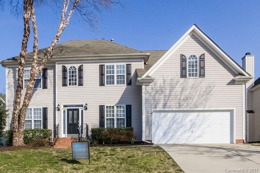 Two-story great room with fireplace. Kitchen with granite countertops and stainless steel appliances. Large master bedroom and master bath featuring dual vanity sinks and a separate tub/ shower. Fenced backyard with deck for lounging. Convenient to I-77 and easy access to shopping and dining. Pet friendly. Hampton Ridge offers a swimming pool as well as walking trails. HOA restrictions- Street parking not allowed (In addition - no recreational vehicles can be visible from street)