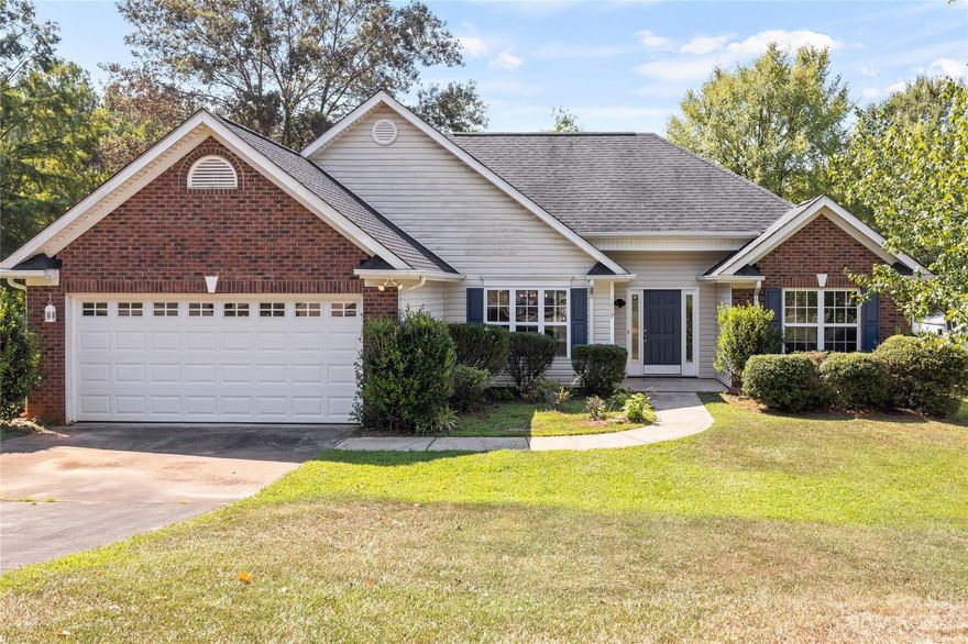 Discover your dream canvas in the heart of Lancaster! This spacious gem boasts over 1600 sqft, featuring 3 bedrooms and 2 bathrooms in a split layout. When you walk through the front door, you step into the inviting living room, adorned with a grand vaulted ceiling and a cozy gas fireplace. Tons of storage in the convenient two-car garage and an expansive 0.38-acre haven, complete with a storage shed with electricity, a fully-fenced yard, and a covered back porch - perfect for outdoor gatherings. Harness your creativity as you envision the possibilities for this 2001-built beauty, ready for your personal touch and cosmetic updates. Unleash you design flair to transform this home into a masterpiece reflecting your unique style. Don't miss the chance to embrace a future of tailored living in this captivating residence!