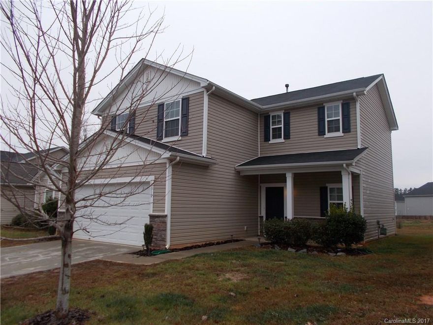 This spacious two story home has 3 bedrooms, 2.5 bathroom, and bonus room. It features an open floor plan and trey ceilings. The kitchen has a breakfast bar, a pantry, an island, and all appliances. The master suite has a walk in closet and the master bath has dual sinks, an oversized tub with separate shower. Enjoy entertaining outdoors on the patio. This home is move in ready!