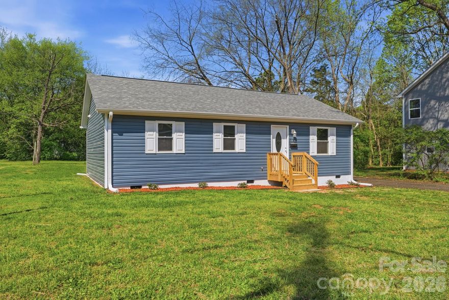THIS HOME QUALIFIES FOR 100% FINANCING,  $15,000 RATE BUY DOWN, UP TO $5000 IN CLOSING COSTS & NO PMI!  Fully Renovated Home Near Uptown Charlotte. 
Beautifully renovated 3-bedroom, 2-bath home just 10 minutes from the heart of Charlotte! Situated on a quiet dead-end street, this 1,040 sq ft home sits on a .23-acre lot with a spacious backyard—perfect for entertaining, relaxing, or future expansion.
Built in 1991 and completely renovated from top to bottom, this home features a brand-new roof, siding, windows, deck, front stairs, and driveway. Inside, you’ll find a stunning new kitchen, fully updated bathrooms, a dedicated laundry room, and a linen closet for added storage. Major systems have all been upgraded, including new HVAC, plumbing, and updated electrical, and the entire interior has been freshly repainted, offering a truly move-in-ready experience.
Enjoy modern finishes, thoughtful upgrades, and a peaceful setting—all just minutes from Uptown dining, shopping, and entertainment. This is a must-see home!