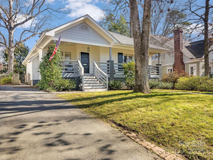 Nestled up above the street , 1716 Truman is adorable & the perfect place to call home with the added bonus of many perennial blooms, azaleas & greenery that will greet you come Spring! A custom paver walkway welcomes you to the rocking chair front porch. Inside, the open floor plan has an inviting living room with a gas fireplace that leads to the dining room. The updated kitchen (2022) includes quartz countertops, Cafe appliances, new cabinets, rejuvenation hardware & lighting. New sliding glass door (2022) flows to spacious deck. The fenced back yard is a wonderful retreat & the beautiful white oak provides welcoming summertime shade for backyard enjoyment. Three bedrooms & two baths are good sized and well placed from each other. You will fall in love with this move-in ready adorable home and will enjoy its prime Midwood location. Roof new in 2020. Deck flooring 2021. Washer-dryer approx 2021. Tree care annually by Heartwood.