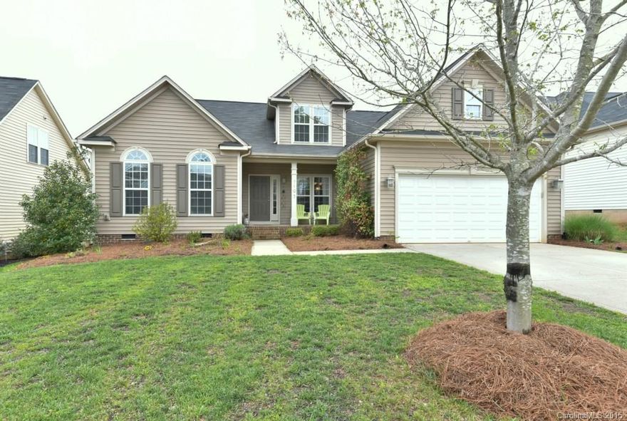 Beautiful home with Master BR on main floor. Oak hardwoods throughout main living areas including bedrooms. Open floor plan w/ kitchen overlooking the living room, breakfast, and large sun room. Granite counter tops in kitchen w/ tile back splash, SS appliances, upgraded cabinets. Upgraded lights, fans, and fixtures throughout. Tile in the bathrooms. Large 4th bedroom or bonus upstairs with full bathroom. Flat back yard with patio and pergola. Fort Mill Schools. Close to I-77. USDA Eligible!