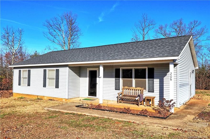 Country Living on Large Lot Ready to Move In Home in Logan Park. Private 3 Bedroom 1 Bath Ranch Style home on Cul-de-Sac Lot. Features New Paint, New Back Splash in Kitchen, Updated Light Fixtures, Private Lot, Front Porch, Laundry of Kitchen, New Laminate Wood flooring throughout no carpet and Combo Shower - Tub in Bathroom. Just outside Kings Mountain City Limits. Short ride via Interstate to SC or Gastonia/Charlotte.