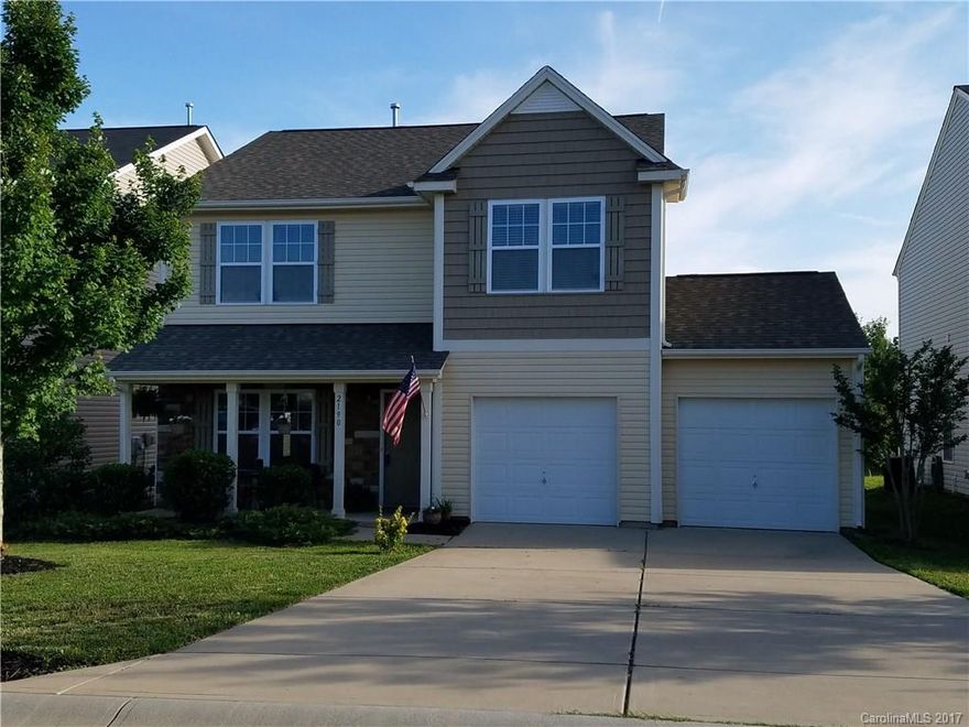 Beautiful REALTOR® owned contemporary home in Baden Village. Open floor plan with Granite Counter tops in kitchen/master bath, Stainless Steel Appliances/island in kitchen. Over sized shower and dual vanity in Master.  Large walk in closet.  2 quiet open garage doors. Oversized garage. Walking distance to schools, pool, park and lake.  Convenient to 77, 485, Carowinds and Ballantyne area.  Low SCTaxes! 1 year Home warranty included.