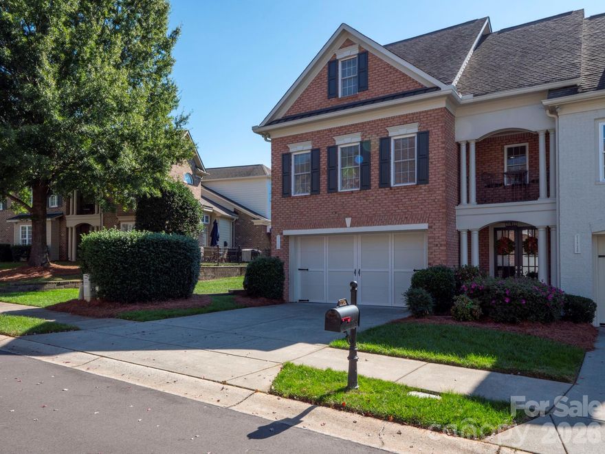 $20,000 Buyer Incentive Available! Exceptional townhouse in GATED community in Ballantyne! Close to restaurants, groceries and minutes from a major hospital, I-485 and Costco. All brick, end unit, with an extended Travertine patio on the main and several other balcony patios. The interior has an abundance of natural light with two-story and cathedral ceilings, heavy crown moldings, chair railings, wainscoting and careful attention to detail throughout. The kitchen remodel in 2018 included Quartz countertops and stainless steel appliances. The magnificent primary total renovation in 2018 included a free-standing tub, Carrara marble shower with seamless glass surround, marble flooring, grey shaker cabinets, crystal lighting and so much more! Tankless gas water heater in Jan 2025. Dual HVAC 2021/2024. This open floor plan home is indeed exceptional! Schedule an appointment today!