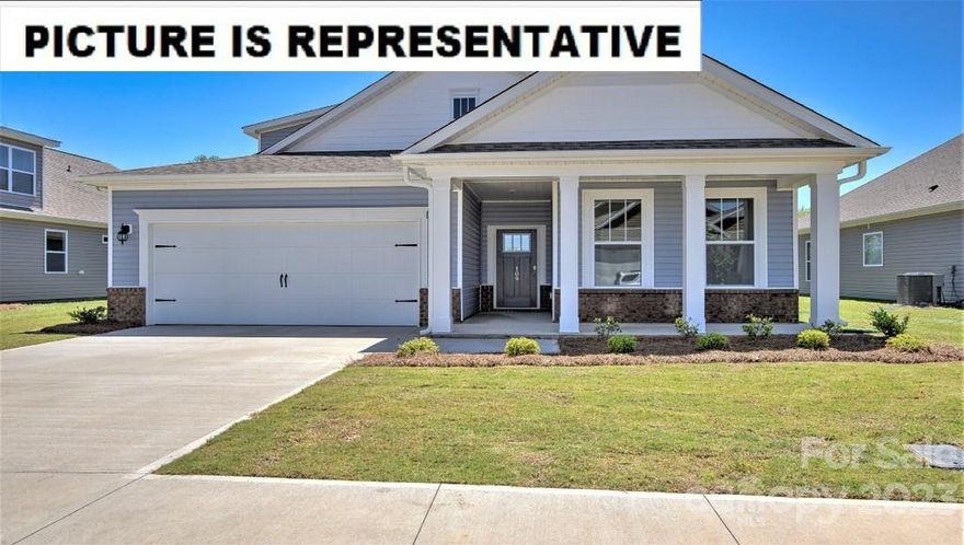 The popular Bristol plan features wide entry hallway with wainscoting, drop zone area, 9 ft ceilings and crown molding throughout home.  The living room with gas fireplace is open to the spacious kitchen and adjoins the dining area.  Primary bedroom is large and features double raised height vanities with quartz counters, walk in tiled shower with built in bench and expansive closet.  Features of this home also include Rev Wood flooring in living areas, halls, dining and kitchen.  Tile in laundry and baths, quartz counters and large island in kitchen.  Gas range, microwave, dishwasher and garbage disposal are included.  Home also features on demand water heater, Hardie board siding, architectural shingles, gas fireplace and much more!  Come tour this beautiful community located near downtown Troutman, Lake Norman State Park and all the shopping and dining that Mooresville offers!