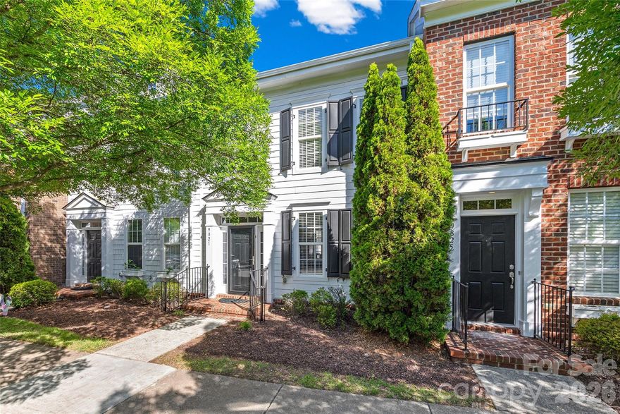 Beautiful Charleston-style townhome in desirable Cedar Walk featuring a rare detached 2-car garage and timeless curb appeal. This 3-bedroom, 2.5-bath home offers a functional two-story floor-plan with abundant natural light, spacious living areas, and a welcoming covered front entry. Mature trees and classic architecture create an established neighborhood feel rarely found in newer construction. Updated with new flooring, paint and counters by the current owners.

The detached rear-entry 2-car garage provides exceptional parking and storage flexibility — a standout feature for townhome living in South Charlotte. Low-maintenance HOA living allows owners to enjoy the community without the burden of exterior landscaping upkeep.

Prime location near Ballantyne, Blakeney, Stonecrest, and the Rea Road corridor with convenient access to shopping, dining, grocery stores, fitness centers, and I-485. Located in the highly regarded Ardrey Kell High School district. Whether searching for a primary residence, investment property, or low-maintenance lifestyle, this home offers an outstanding opportunity in one of South Charlotte’s most convenient locations.