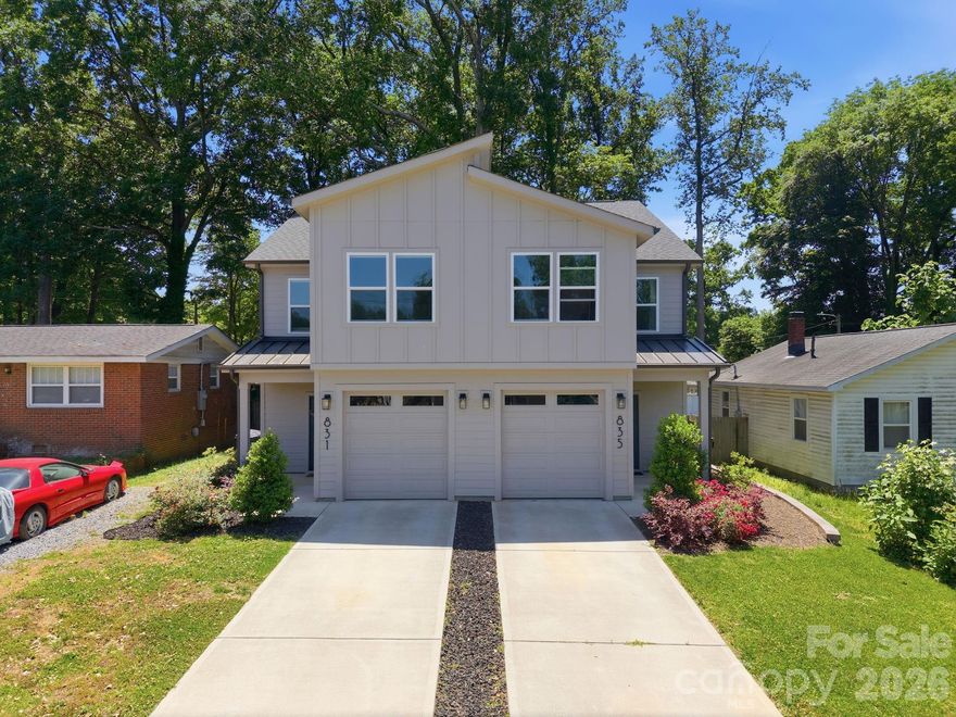Beautiful end-unit townhome featuring a rare oversized fenced backyard paired w the convenience of low-maintenance townhome living! Ideally located just minutes from Camp North End w easy access to I-77, NoDa, and Uptown Charlotte. The open-concept floorplan showcases modern finishes throughout, including lvp flooring, quartz countertops, stainless steel appliances, & stylish gold accents on the lighting & hardware. The spacious living & dining areas, along w half bath, flow seamlessly into the kitchen, creating an ideal space for entertaining. All 3 BDs offer ample closet space along w an additional full BA & conveniently located laundry room. The primary suite features dual vanities, upgraded tile finishes, a walk-in closet, & a spa-like feel. Enjoy outdoor living year-round with a covered back porch accessed through sliding glass doors, & a private fenced yard perfect for relaxing or entertaining. Additional features include a one-car garage. Come see this exceptional home today!