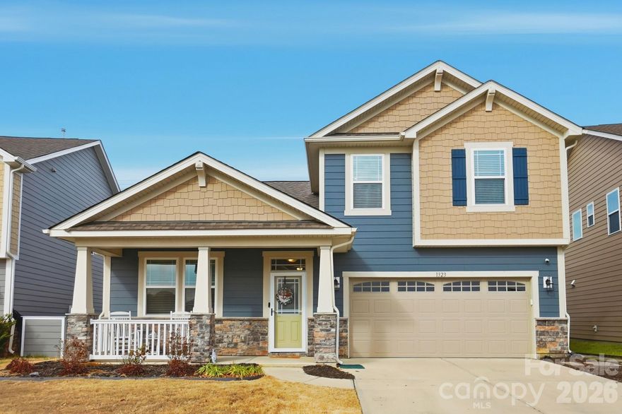 Welcome to the lifestyle upgrade you've been waiting for!

This 4-bedroom, 3.5-bath home in Braeburn offers the rare convenience of a primary suite on the main level—no more ending your day with a trip upstairs. A private study and a smart drop zone in the foyer make everyday living organized and efficient.

The open-concept kitchen shines with a large island, quartz countertops, and durable vinyl plank flooring flowing throughout the main living areas—perfect for both entertaining and low-maintenance living. Upstairs, a spacious loft gives you the flexible bonus space every household needs.

Step outside to a fenced backyard that backs to woods for added privacy, complete with a huge concrete patio and pergola—ideal for relaxing evenings or hosting friends. The garage even includes a built-in electric car charger, already done for you.

Located in the amenity-filled Braeburn community with a pool, cabana, playground, and sidewalks—and situated in Union County for lower property taxes while staying close to Charlotte—this home offers comfort, convenience, and long-term value all in one.