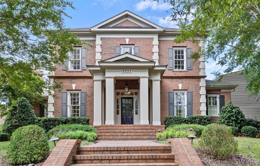 Exquisite fully renovated home in the prestigious Heydon Hall gated community with primary bedroom on the main level! Exceptional curb appeal w/ stately brick exterior & manicured landscaping. High ceilings, gorgeous hardwoods, and a desirable open floorplan! Elegant formal living & dining rooms, plus spacious family room w/ gas-log fireplace that opens to the beautiful kitchen. Top of the line chef's kitchen boasts white marble countertops, custom white cabinetry, marble backsplash, breakfast bar, high-end stainless appliances, wine tower & sunny breakfast area. Luxurious primary suite with spa-like primary bath w/ soaking tub, walk-in shower, & 2 walk-in closets. Upstairs find two large bedrooms each w/ updated en-suite baths and walk-in closets plus a large bonus room, office & exercise space. Covered rear patio with fireplace overlooks the pristine yard w/ brick privacy wall. Detached 3-car garage w/ full guest suite above provides a 5th bedroom, full bath & kitchenette! Welcome!