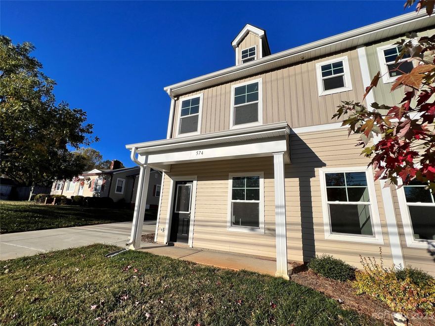 NEW CONSTRUCTION 2-story duplex unit within walking and biking distance to Downtown Mooresville! The floor plan has main level with open floor plan with laminate wood flooring, Living and Dining areas, Half Bathroom and open Kitchen with granite, island with eating bar and stainless appliances. The upper level has the Laundry Closet, 2 Bedrooms that share a 2nd Full Bathroom and the Primary Suite with walk-in closet and Full Bathroom. Front Covered Porch, 1-Car Garage and additional parking in shared driveway. This property is minutes to Downtown Mooresville shopping, schools and restaurants, as well as all that Hwy 150 has to offer with grocery, pharmacy, restaurants and shopping! Tenant is responsible for all utilities and GARBAGE AND LAWN MAINTENACE ARE INCLUDED! No Smoking and 1 Pet under 30-lbs at adult weight is conditional with a non-refundable pet fee. AVAILABLE IMMEDIATELY!