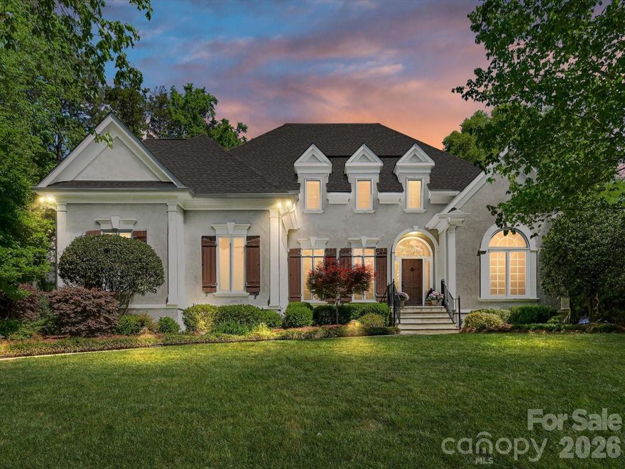 Absolutely FANTASTIC home in sought-after Blantyre! This beautifully maintained residence offers the ease of main-level living with a spacious Primary Suite, dedicated office, and all main living areas conveniently located on the first floor.  Step inside to find hardwood floors and a light, neutral palette that flows seamlessly throughout. The stunning Great Room features a soaring two-story ceiling, a dramatic wall of windows and glass doors, custom built-ins, and a cozy gas fireplace. From the moment you enter, your eye is drawn straight through to the breathtaking backyard oasis—creating an unforgettable first impression.

The serene Primary Suite overlooks the backyard and offers a true retreat. The updated Primary Bath showcases tile flooring, dual vanities with quartz countertops, a soaking tub, a glass-enclosed shower, and a large walk-in closet with custom built-ins.  Upstairs, you’ll find three additional bedrooms plus a versatile loft—perfect as a media room, playroom, or secondary living space.  Step outside and experience the ultimate in outdoor living and entertaining! 

The private backyard features a gorgeous in-ground, heated salt-water pool with an attached sp, and a built-in fire pit—ideal for relaxing evenings or hosting guests.  Additional highlights include a two-car garage, full irrigation system, and a fenced backyard. Prime location just minutes from SouthPark and Colony Place, offering easy access to some of Charlotte’s best shopping, dining, and everyday conveniences.