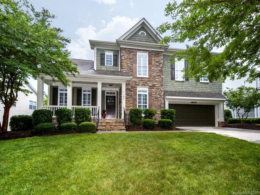 Fantastic Tega Cay home! So many special features thru out! HW floors downstairs, screened porch, granite countertops, upgraded lighting, stack stone fireplace, beautifully remodeled master bath, office with French doors, new interior paint, plantation shutters, in ground irrigation, private fenced yard, cul de sac lot, ceramic tile floors in all baths, spacious bonus room, second office up, walk in storage, new roof 2011. Community pool, golf ballfields, trails, and more, plus walk to school!