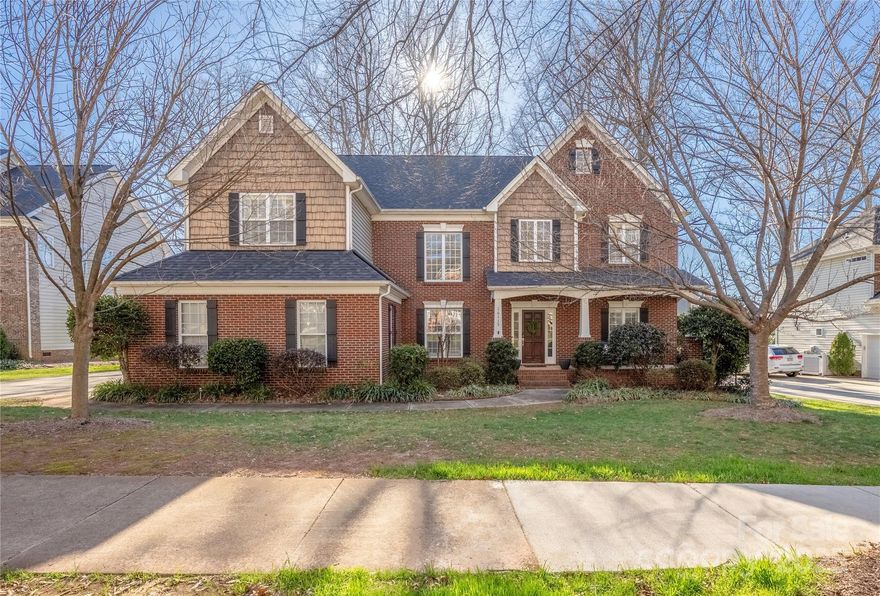 Want to live in style in the heart of Huntersville? Meticulously maintained 5 bedroom/3 full bath home with office.  Updated kitchen and baths.  Bedroom with full bath on main level for guests.  Bonus MOVIE room can be used as a bedroom (has a closet), but currently has a movie screen for family movie nights (equipment included).  Every floor finish has been updated with most of the home having hard flooring. Kitchen has updated appliances including drawer microwave, double oven gas top range, and family hub refrigerator. Backyard oasis with tons of entertaining area and beautiful outdoor fireplace. Extra large 3 car garage with built in workshop. Private street is lined with beautiful mature trees still close to clubhouse, parks, shopping and Grand Oak Elem. School. 2 miles to Birkdale Village.  This extraordinary home combines modern updates with timeless charm, providing a lifestyle of comfort and ease. Don’t miss out on the opportunity to call this magnificent property your own!