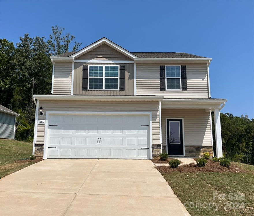 This 4-bed home has a spacious and airy feel that has been designed with your needs in mind. The large
kitchen is open to the dining area and living room and has stainless steel appliances, gorgeous granite
countertops, 36” upper cabinets with brushed nickel hardware and a large island. The master is tucked
away on the second floor of the home with plenty of natural light and a fabulous master bath. In the
master bath you will find a large vanity, great storage and an impressive walk-in closet. The gorgeous woods behind this lot provide extra security, privacy, and beauty to the home! The gorgeous woods behind this lot provide additional security, privacy, and beauty to the home, and it is located on an oversized lot!