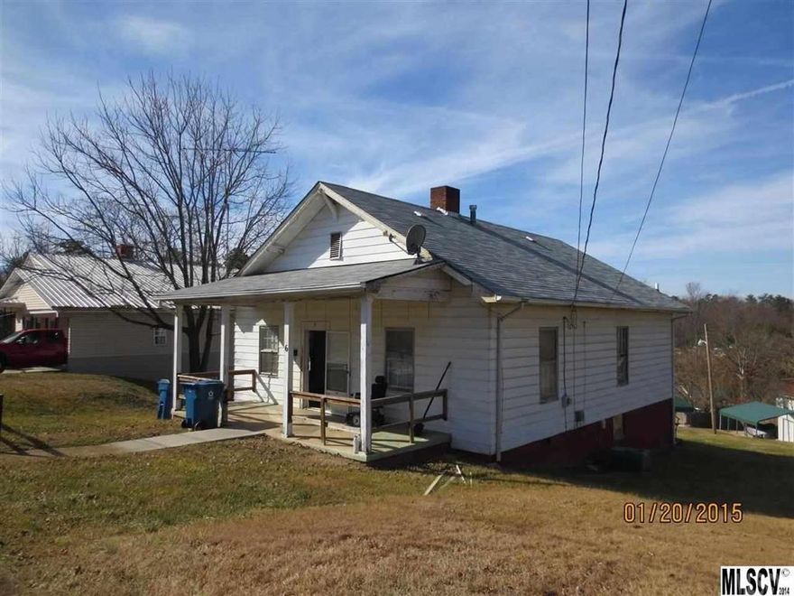 Possible owner financing available.  This 1920's bungalow home has 2 bedrooms, would be a good rental property, within walking distance to downtown Granite Falls, easy Hwy 321 access and is priced at $34,900! This home is an opportunity for someone needing affordable living in the area or looking for an investment property. The home features 1140 heated s/f with 2 bedrooms, 1 full bath, kitchen/dining room and living room up. Down stairs you have a unfinished cellar/basement. Outside you have a .23 acre lot, covered front porch, a gently sloping lot, and a convenient setting!... YOU HAD BETTER NOT WAIT! CALL YOUR AGENT NOW!
