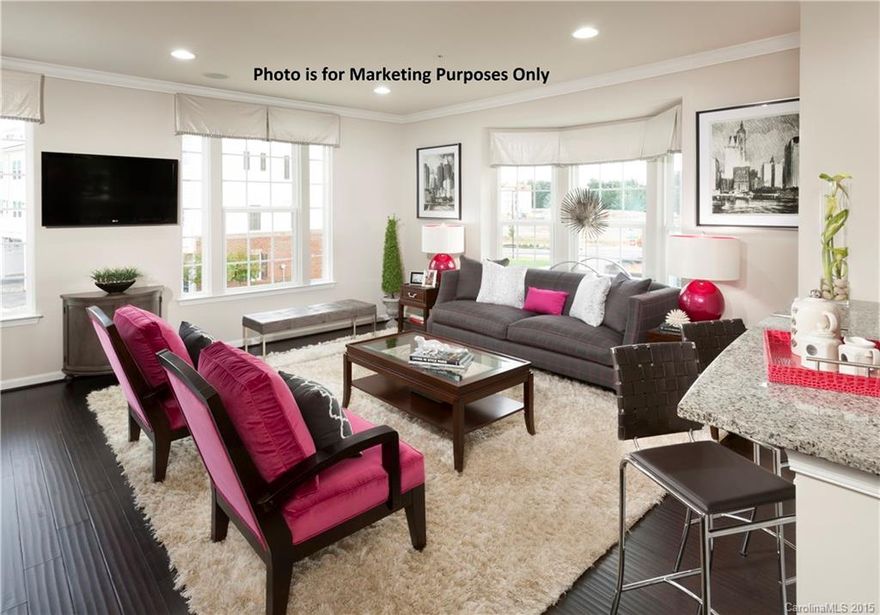 Great townhome opportunity in Bryant Park!  Close proximity to uptown -- just a mile from Bank of America Stadium!  Spacious floorplan with over 1800 sq ft with 3 bedrooms, 2.5 bathrooms with lots of upgrades included in the base price.  Still time to customize your new home.  Home is to be built with a March/April 2016 delivery.