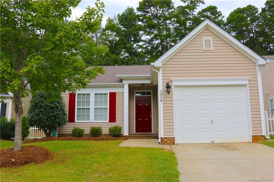 Open floor plan w/much natural light, entire interior neutral & freshly painted, new carpet throughout & some new vinyl flooring, new Kit countertops, new HVAC (2016). Private & Fenced backyard- nicely landscaped for low maintenance.  Cul-de-sac location.  Neighborhood amenities incl: Clubhouse, Pool, Sand-Volleyball Court, Basketball. Close to assigned schools-Ready for a quick close!Gas Log Fireplace & Irrigation to remain in as-is condition w/no known issues.