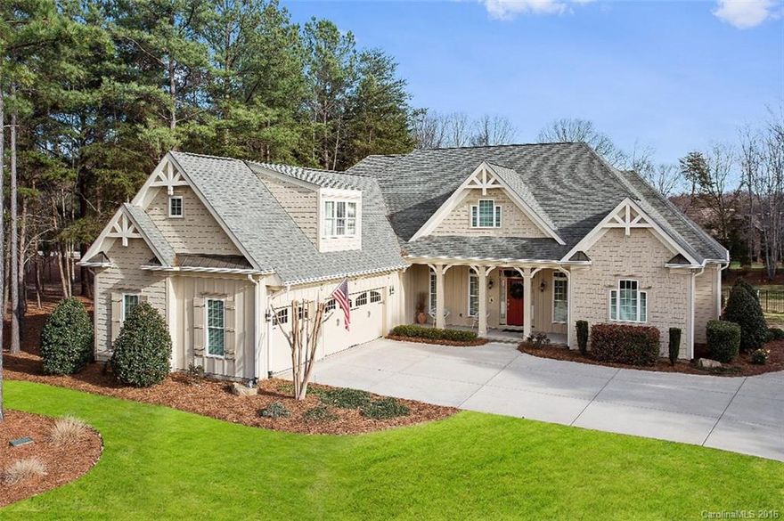 Beautiful waterview home with BOAT SLIP in Gated Sconset Village in The Point (Trump National Golf Course). Open floor plan w/ HW throughout the main, home office, Gourmet Kitchen w/ Granite Counter Tops, SS appliances, & open for entertaining! Custom drop zone, full laundry room (could be converted to 4th bdr). Guest room on main w/ private bath. Upstairs has a spacious bonus room, full bath & private bedroom w/ walk in storage to the attic. The home has 4 bdr septic permit