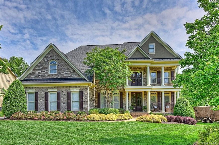 Stunning upgrades to popular Columbia floor plan w/5 bedrooms/4 baths. This home shows true pride of ownership and will not disappoint. Upgraded moldings & trim work. Hardwood flooring added in Great Rm, neutral paint colors, Master Bath recently renovated with free standing tub, seamless shower w/new tile, plank tile floor, and much more. New roof & gutters in 2014. Great location on cul-de-sac street near Ballantyne with lower SC taxes Community includes clubhouse, pool, tennis and playground.