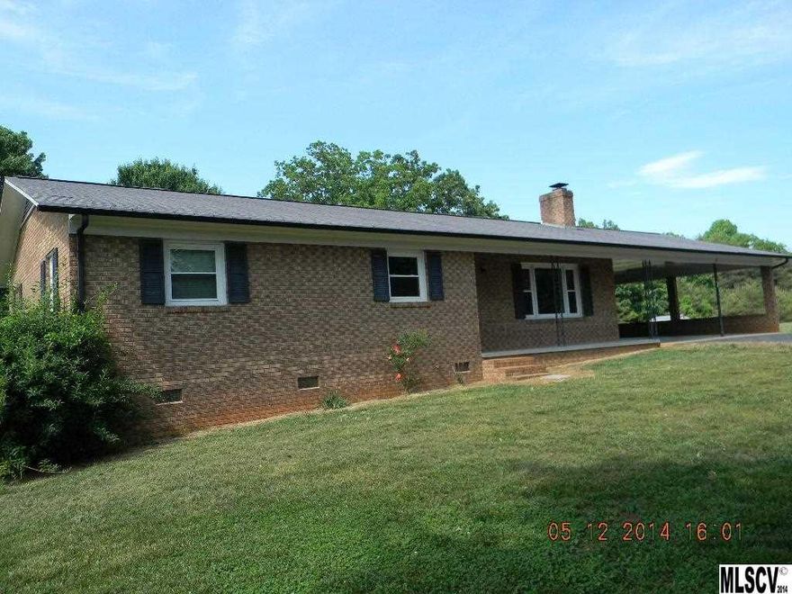 All Brick Ranch with 2 Lots, and Double Carport.  Level Land with Trees and privacy.  Paved Double Driveway, 2 Storage Closets in rear of Carport, one has washer dryer hookup.  Home needs some work, including flooring, painting, some light fixtures.  Seller never lived in home.  Buyer to verify all stats.