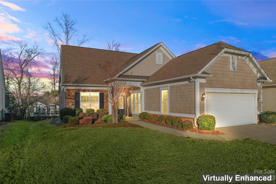 Welcome to 2014 Hartwell Lane, located in the amenity rich Sun City Carolina Lakes.  This upgraded home features plantation shutters that offer privacy & style. The kitchen boasts stainless steel appliances, adding a touch of modernity to the space. The entire home has been freshly painted, creating a bright & welcoming atmosphere. The main floor boasts crown molding, giving each room a polished & refined look. The living room features custom built-ins for storage & display. The primary bedroom is convenietly located on the main floor w/ an attached bath that includes a luxurious walk-in shower, granite countertops, dual vanity sinks, & tile flooring. Enjoy main level living w/ a guest bedroom, large sunroom, office & walk-out Trex deck for entertaining!  Have ample space for guests upstairs w/ a full suite & living space! The home is designed w/ accessibility in mind, featuring handicap-accessible doorways & bars for added safety. Don't miss this opportunity!