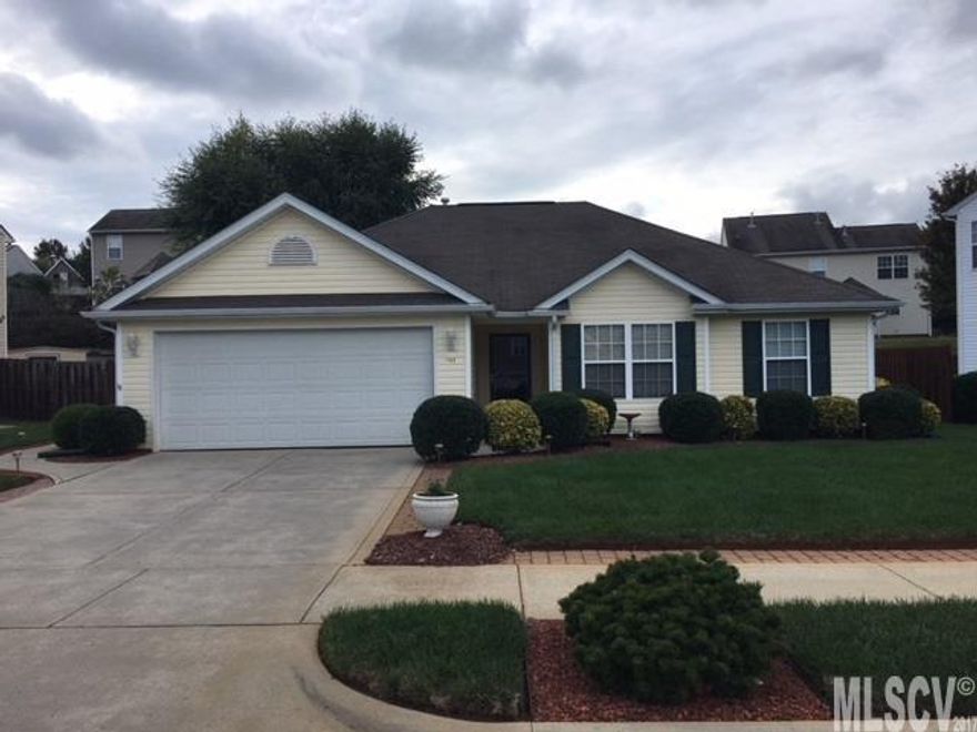 This immaculate 1,272 sq.ft., 3 bedroom,2 bath, 2 car garage- one level home located in Windsong Village is Move-In ready! The open floor plan offers cathedral ceilings, hardwood floors as you enter the home to an inviting large great room and gas log fireplace greeting you. The open kitchen offers ample cabinetry, storage, a pantry, breakfast nook, and stainless steel appliances. The kitchen exits onto your backyard patio that overlooks your beautifully landscaped back yard oasis! The master bedroom offers a walk-in closet, large master bath with jetted tub, separate walk-in shower and dual vanity sinks. The exquisite details abound in this home from ceilings fans, light fixtures and above and beyond maintenance of this home. In addition, this hidden gem also offers an in ground sprinkler system and security system. Will not last long on the market!