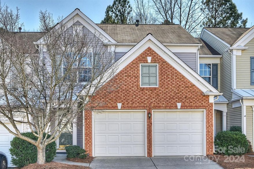 Fabulous Townhome with 2-Car garage in highly desired Reavencrest Neighborhood in Ballantyne. This well maintained Townhomes comes with a large great room, spacious kitchen, dining room and half bath on main level. 
Upper floor boasts of large primary bedroom w/large closet, two secondary bedrooms, another full bath and laundry room. Freshly painted, LVP Flooring (2020) through-out main level plus all baths and laundry room, Carpets 2020, HVAC 2019, Washer & Dryer 2018, Quartz Countertops 2020, SS Appliances 2020 and Water Heater 2022. Roof is being replaced next week. Entertain guests and family in the large private backyard with trees. Amenities include: Club House, Outdoor Pool, Playground, Recreation Area, Sidewalks, Street Lights and Tennis Courts.
