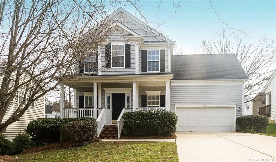 Convenient Ballantyne location! Move in ready home in established community of Edinburgh. Large lot with fenced backyard. Versatile floorplan with formal living room/den, formal dining room, kitchen open to breakfast area and family room. Upstairs features the master suite, 2 additional bedrooms, a full bath and HUGE bonus room- perfect for a large playroom, media room or extra living space.  Newer roof, A/C, fresh touch up paint throughout.