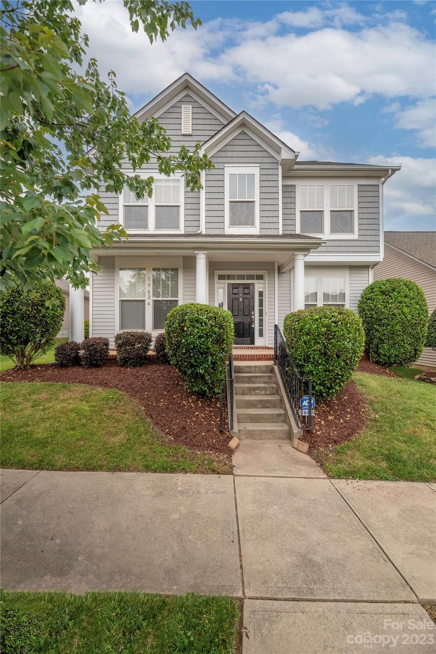 Welcome home to Macaulay, one of Huntersville's most desirable neighborhoods! Gorgeous 4 bedroom three and 1/2 bath home offers a beautiful rocking chair front porch to sit and sip your coffee. This open floorpan features Kitchen with stainless appliances, granite counter tops, and an over sized island the home chef will fall in love with. Don’t miss the separate staircase leading up to the 4th bedroom and full bath. Could be used as a second master or a nice guest room for visitors. Fenced in backyard with stone patio and fire pit for entertaining. Not to mention only a short walk to the community pool, and amenities. Minutes from I-77, Lake Norman, Grocery Stores and Birkdale Shopping. 
Kitchen fridge, washer and dryer to remain. Roof is a year old and the HVAC was replaced about 4-5 years ago.