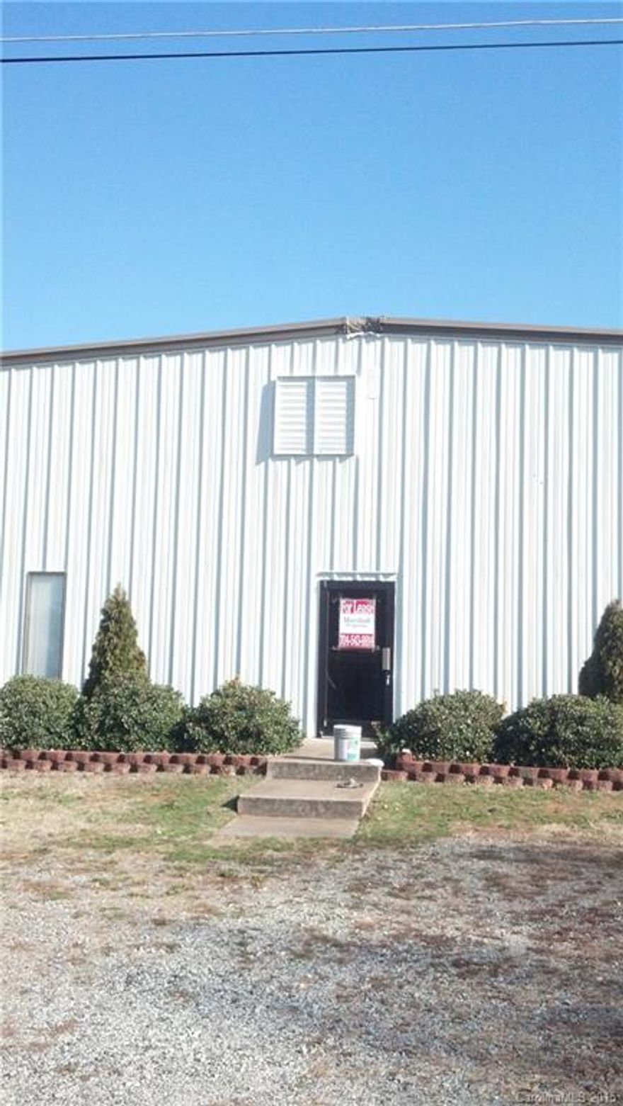 NEW EXTERIOR PAINTING AND GUTTERS IN 2015.  READY TO MOVE IN BUILDING WITH 1500 SQUARE FEET OF OFFICE.  NICE CLEAN WAREHOUSE  WITH ADDITIONAL STORAGE ABOVE OFFICE.  3 FINISHED BATHROOMS.  ONE DRIVE IN  DOOR AND ONE LOADING DOCK DOOR.  PROPERTY HAS PLENTY OF PARKING.  PROPERTY IS FOR LEASE AS WELL.