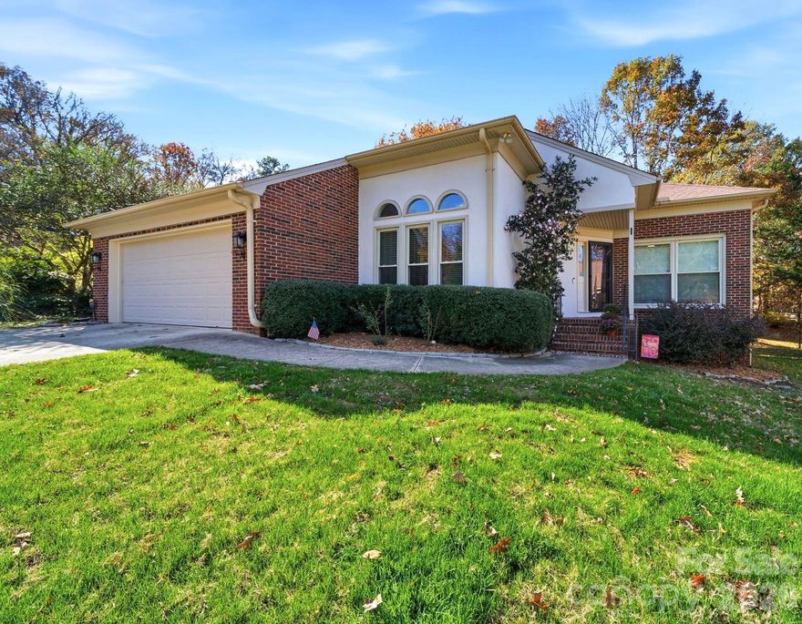 New Amazing Price! Rare one-level opportunity in gated Carsons Pond at $569,000. Enjoy low-maintenance living in this multigenerational gated neighborhood with community amenities including pool, tennis, pickleball, lawn care, playground, and more. Spacious floor plan, bright sunroom, private deck, and oversized garage offer the space homeowners want without the upkeep. Sellers are offering exceptional value in one of South Charlotte’s most desirable established communities. Expect see neighbors out walking, smiling, waving and stopping to chat with each other in this glorious canopy of mature trees and manicured lawns. 
The open floor plan seamlessly connects the kitchen, family room, and dining area—perfect for both everyday living and entertaining. Distinctive sunken living area creates an inviting conversation space and architectural character rarely found in newer homes. Enjoy hardwood flooring throughout the main living areas, fresh interior paint, and stylish matte-black hardware on the doors. The light-filled kitchen features neutral gray tile flooring, granite countertops, freshly painted cabinets, new matte black cabinet hardware, a newer convection oven & dishwasher in '24. The full bathroom has been updated with new tile flooring and tile bath/shower surround, vanity, lighting, fan, faucets, and mirror. The expansive owner’s suite includes a refreshed en-suite bath with a painted dual-sink vanity, new mirrors, lighting, and hardware.
The HOA dues cover care of the ponds and community property, gate, guardhouse, streets, community water lines, water & sewer bill for the home, lights, clubhouse, pool, tennis and pickleball courts, playground and all lawn maintenance including fertilizing, aerating, seeding and leaves. Conveniently located close to shopping, dining, grocery stores, and more—this home offers comfort, style, and convenience in one beautiful package. The AC & Furnace are under warranty until 2031.
Additional updates include: An EV Plug in the garage, new irrigation system on the front lawn in '25 with a rain sensor & app for the phone and a new main water pipe in '25.