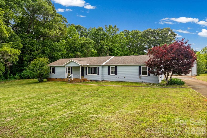 Welcome to 161 Shadow Lakes Drive in Clover—where space, flexibility, and opportunity come together on 3.5 flat, usable acres in the highly sought-after Clover School District.

This home offers 3 bedrooms and 2 full bathrooms, with both baths recently remodeled to include convenient walk-in showers, giving you a fresh, updated feel where it matters most. The primary suite features a large walk-in closet and an en suite. ,

The eat-in kitchen offers ample cabinetry and flows easily into the den, making it a practical layout for everyday living and gathering. The former garage has been finished into a bonus room, adding valuable flex space—perfect for a home office, playroom, or second living area.

Step outside and you’ll find where this property truly shines. The 3.5-acre level lot gives you room to spread out, create, and enjoy. Whether you’re dreaming of a garden, outdoor entertaining space, or simply enjoying the privacy, the possibilities are wide open.

For those who need space to work or store equipment, the property includes an impressive 1,800 sq ft workshop with electricity and water, along with RV/boat storage with power already in place—a rare find.

With no HOA, you have the freedom to use your property your way. The home is ready for your finishing touches, offering a great opportunity to add your personal style and build equity.

If you’ve been looking for space, functionality, and flexibility—this one is worth a look.