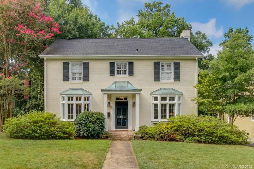 Beautiful home on exquisite flat lot in Myers Park. Home has great room sizes and hardwoods throughout. Nestled between mature oak trees on a large, beautiful lot, this property is landscaped tastefully and also offers plenty of room for expansion. The home is in one of the most sought-after locations in town, across the street from the 'Wing Haven' butterfly gardens, steps from the Charlotte Greenway, a short distance to Freedom Park, and walking distance to a wide variety of entertainment.