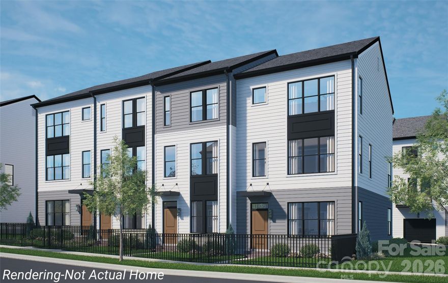 NEW CONSTRUCTION 3-Story new construction Townhome located in AYRSLEY. **FLOORPLAN** The Charlestown offers flexible three-level living designed to meet today’s lifestyle needs. 9 ft ceilings on all floors. GROUND FLOOR features a private 2-car garage, entry foyer, and a guest suite with full bath. Plus spacious 21' x 20’ two-car attached rear load garage forconvenient off-street parking. MAIN LEVEL: large open-concept living room flows into a designer kitchen with oversized island, walk-in pantry, and a spacious dining area with access to balcony. UPSTAIRS, the owner’s suite includes a private bath with a double vanity and walk-in bench shower and a large walk-in closet, while a secondary bedroom and full bathoffer comfort for family or guests. **LOCATION** Step outside and walk to over 20 restaurants and bars, Ayrsley GrandCinemas, coffee shops, fitness studios, and specialty retailers — all within the community. Whether you're grabbing dinner,catching a movie, hitting the gym, or meeting friends for coffee, you'll never have to go far. Designed for modern, low-maintenance living, these thoughtfully crafted townhomes offer stylish finishes and functional layouts that suit a variety oflifestyles — from first-time buyers to those looking to downsize without sacrificing style or convenience. Enjoy the feel of awalkable urban setting while being minutes from major highways for easy access throughout the greater Charlotte area. **WARRANTY ** Backed by a 2-10 Home Warranty and thoughtfully designed with quality finishes. Ask about available DownPayment Assistance Programs. Own a brand-new home in an established neighborhood, tour the Charlestown today!