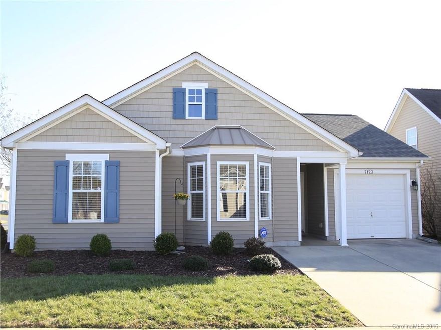 Stylish RANCH with The Most Ambient Living Space and PRIVATE Outdoor Patio! Wow! Flowing flooring from the entry to vaulted great room and cheery kitchen. Fireplace and TV Niche. Charming Kitchen with SS appliances, breakfast area and breakfast bar. New roof (2014) Full Laundry Room. 1 Car Garage. Enclosed Patio and Extended Patio ~ your private getaway. Enjoy the neighborhood amenities: pool, fitness, hot tub and clubhouse! Seller is an licensed real estate agent.