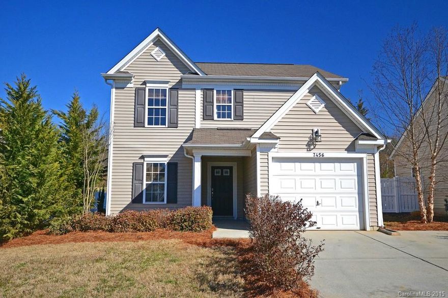 Like brand new! This beautiful home has just been painted and the floor coverings replaced. Home features 3 bedrooms, 2.5 baths, formal dining room and great room with gas log fireplace. The backyard is partially fenced backs to wooded area. Community amenities include clubhouse, pool and recreation area. Close to shopping/dining and uptown Charlotte. This one will not last long! Come make this house your next home.