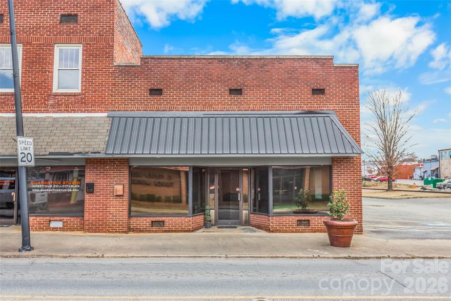 Located in the heart of downtown Cherryville, this charming brick office building offers 2,001 square feet in the Central Business District. Positioned on a publicly maintained road with paved frontage, the property provides excellent visibility and accessibility for professional or business use. The full brick exterior highlights the building’s historic character, while the interior offers flexible office space suitable for a variety of commercial needs. HVAC replaced in 2023, water heater replaced in July of 2025.