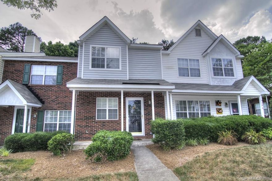 Great Price! Great Location! Excellent Condition! Don't miss this beautiful, turn-key townhome in North Charlotte!  Fresh Paint and Clean!  Easy maintenance laminate floors great you as you enter the foyer. Large Great Room has ceiling fan, dining area and breakfast bar. Two Master Bedrooms upstairs and the convenience of a laundry area. Spacious rooms and closets. From Great Room, walk out to deck, private greenspace, and storage closet. Close to major highways, shopping, restaurants, and UNCC.