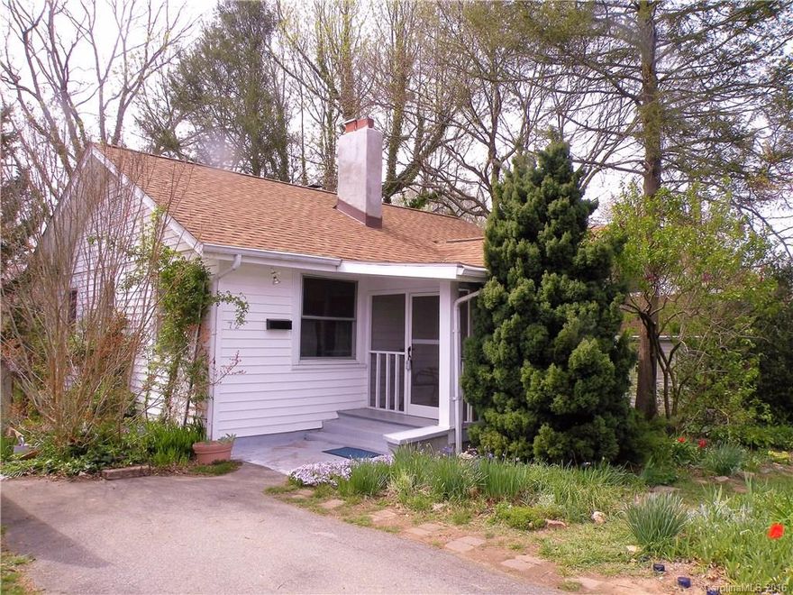Sweet home in a sweet West Asheville location! This 2 bed 1 bath well cared for and loved home is walking distance to West Asheville's restaurants, clubs and shops. It features wood floors, vintage built ins, a newly renovated bathroom, newer roof and furnace, front and back porches, fenced in back yard, organic gardens, and comes with an additional building workshop/studio with electricity!
Come and get it -it won't last long!