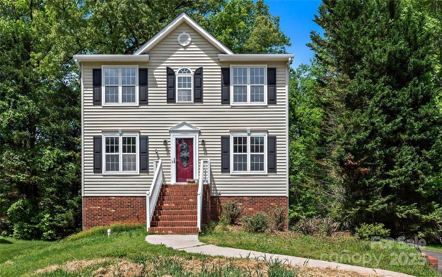 Nestled in a cul-de-sac, this charming 2-story home offers a harmonious blend of convenience and tranquility, with easy access to shopping, dining, medical facilities, and Wake Forest. Recent updates include interior paint, light fixtures, flooring on main level and new carpet on the upper level. Gather in the inviting living room graced by a cozy fireplace, while the kitchen features a delightful breakfast area, seamlessly connecting to the dining room that flows onto the rear deck. The primary bedroom boasts a spacious walk-in closet, there are two additional bedrooms and 2.1 baths. The lower level houses a laundry area, along with a one-car garage and an abundance of storage space to accommodate your treasures.