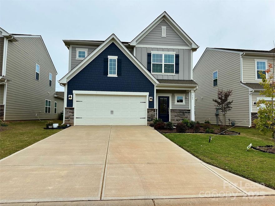 Newly built (2024) single-family home in the master-planned Elizabeth community. It offers about 2,202 square feet of living space, with 4 bedrooms, 2 full baths, and 1 half bath. The design features include an open floor plan, a master suite on the main-level, upstairs loft and quartz countertops in the kitchen. The home includes a 2-car attached garage, washer/dryer, large fenced in yard and is constructed with hardboard siding and stone veneer. Residents will have access to community amenities such as a clubhouse, fitness center, outdoor pool, walking trails, sport courts, and more.