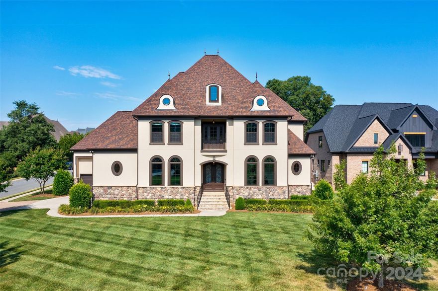 Nearly new construction in Gated Providence Downs South.  If you are considering new construction, definitely see this one - all the "move in" improvements have been done for you.  Chef's kitchen with professional level appliances and large island for entertaining guests.  Primary on the main, large living areas and 4 bedrooms and 3 baths upstairs.  The primary closets are spacious and the primary bath is spa like.  Bonus room can be used as media, second family room, workout room and more.  The resort backyard will draw you outside - contemporary pool and spa, great gathering space and a cozy covered porch with wood burning fireplace.  This one is a must see!  Neighborhood has world class amenities:  Pool, tennis, basketball, pond, playground and clubhouse.